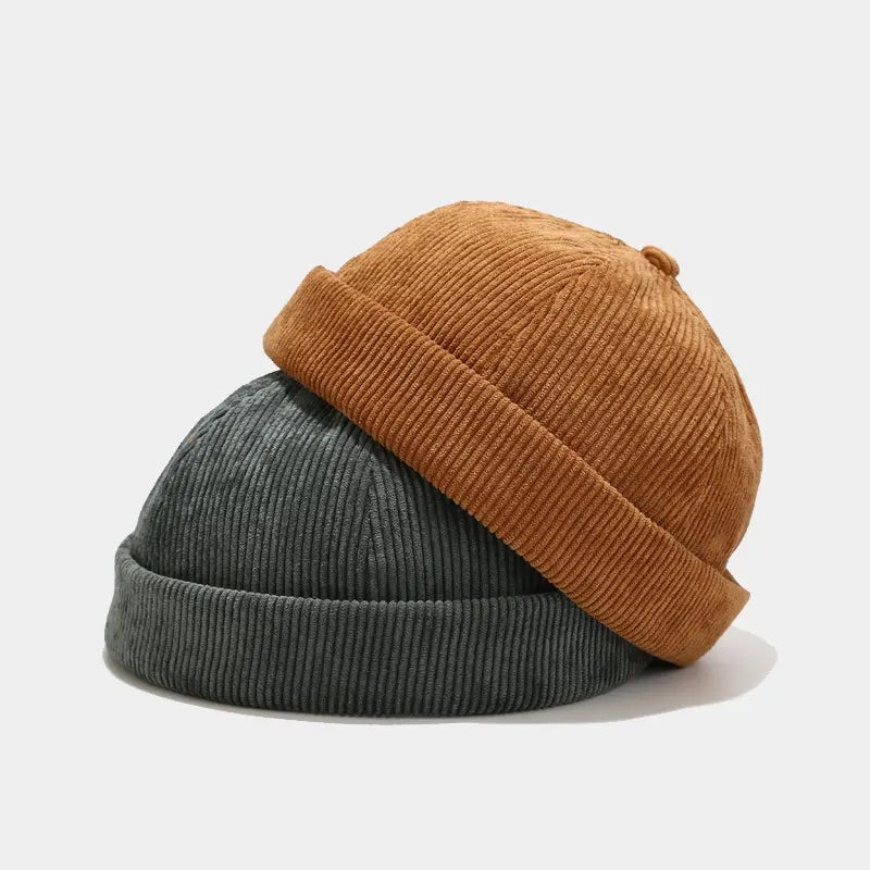 Brimless Corduroy Hat